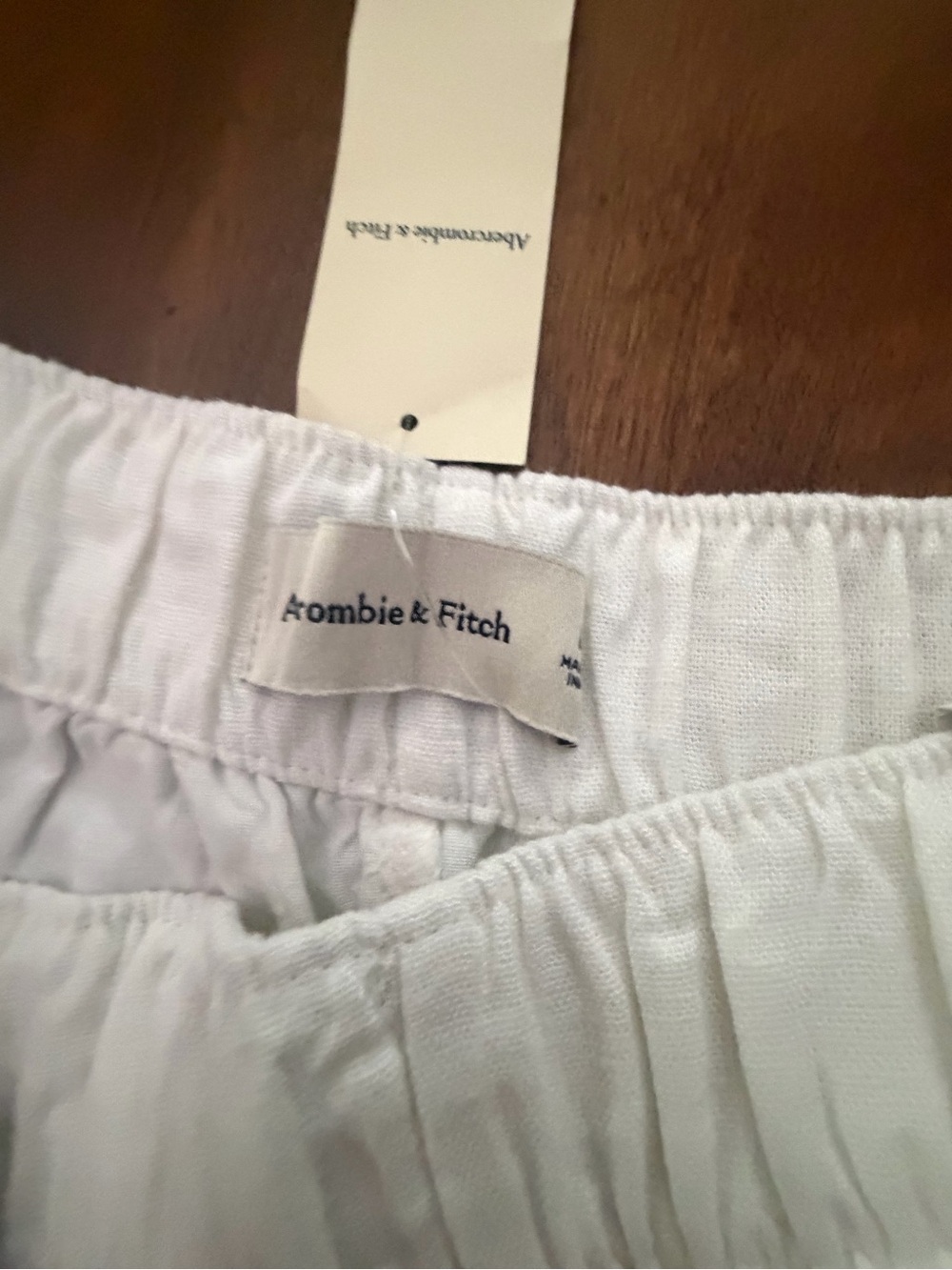 Abercrombie & Fitch White Linen Pants Large Tall NWT - Picture 4 of 7